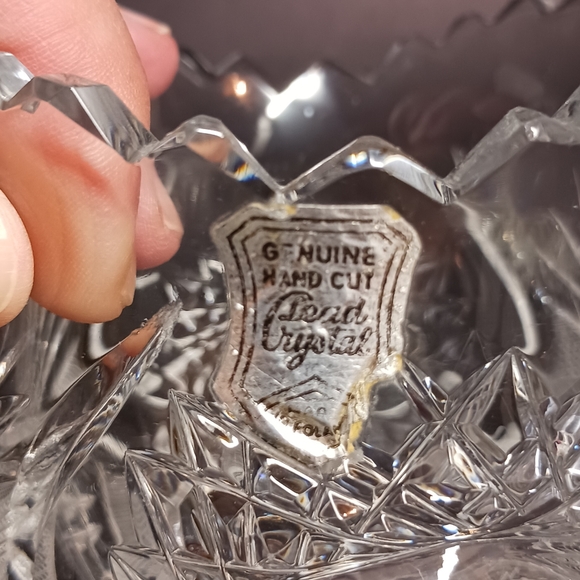 Poland Leaded Crystal Glass Spinning Star candy dish, bud vase and jam vase - Picture 7 of 9